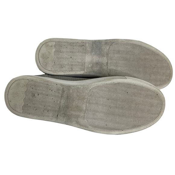 Steve Madden Womens Caliber Sneakers 8.5 Gray Suede Wedge Zip Perforated Leather - Picture 8 of 8